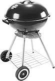 Smartweb Kugelgrill Barbeque Smoker | BBQ Briketts Holzkohlegrill | Gartengrill mit Aschenbecher und Belüftung | Festival Compact Grill mit Rädern | Grills & Smoker für Steak