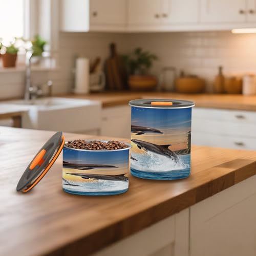 Contenedor de Café Kigai Leaping Dolphin con Tapa Hermética 17 oz Acero Inoxidable miniatura 6