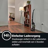 AEG Serie 3000 Ergorapido CX7-2-45MÖ 2in1 Akku Staubsauger, 50% Recyclingmaterial, beutellos, bis zu 45 min Laufzeit, freistehend, wendig, Bürstenreinigungsfunktion, LED, 0.5L, schwarz – Ansicht 7