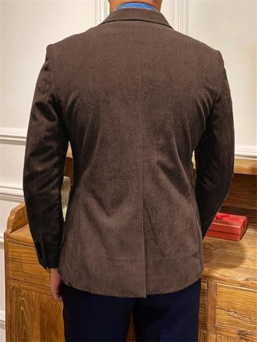 Men's Solid-Color Two-Button Casual Blazer Perfect for Weddings and Proms.3