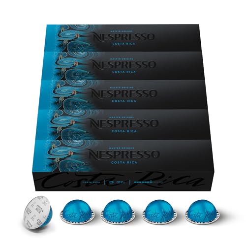 NESPRESSO VERTUO Costa Rica | Arabica Kaffee aus Costa Rica | Ideal für Gran Lungo (150ml) | Kompatibel mit VERTUO Kapselmaschinen | 50 Kapseln NESPRESSO VERTUO Costa Rica | Arabica Kaffee aus Costa Rica | Ideal für Gran Lungo (150ml) | Kompatibel mit VERTUO Kapselmaschinen | 50 Kapseln