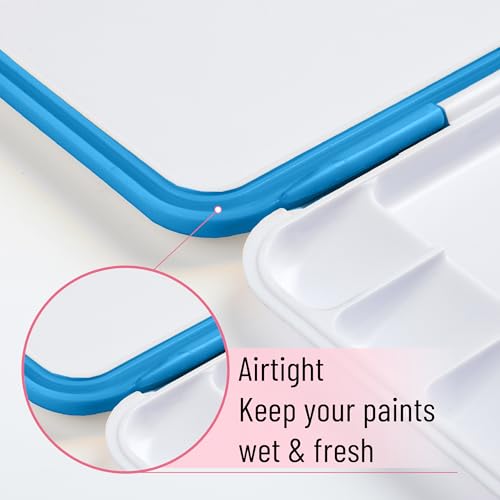 Image of Mr. Pen- Airtight Watercolor Palette with Lid, 18 Wells & 2 Mixing Areas | Lightweight Sealing Paint Palette for Travel, Painting, Watercolor Mixing, Art Class and Studio Use