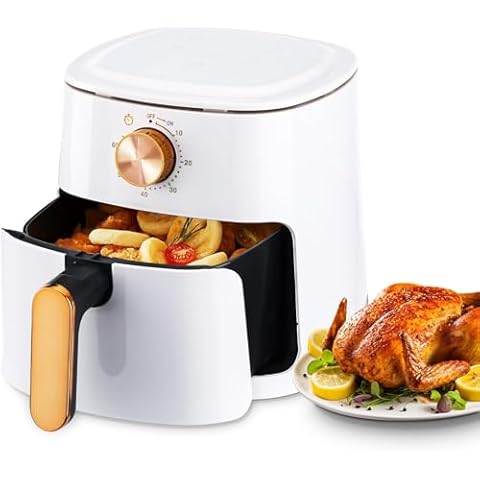 Oyajia 5.5L Air Fryer with Manual Rotation Cover