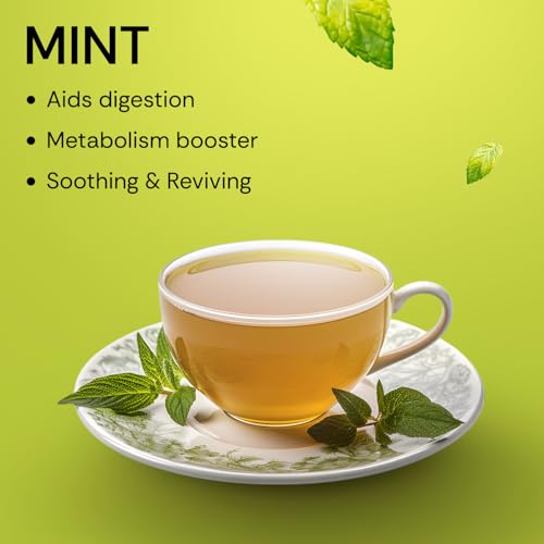 Image of Flurys Organic Peppermint Tea | 100% Pure Herbal Tea | Caffeine-Free Mint Infusion for Digestion & Relaxation | 20 Tea Bags (30g)