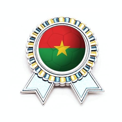 Broche drapeau Burkina Faso pour costume et cérémonie officielle en métal
