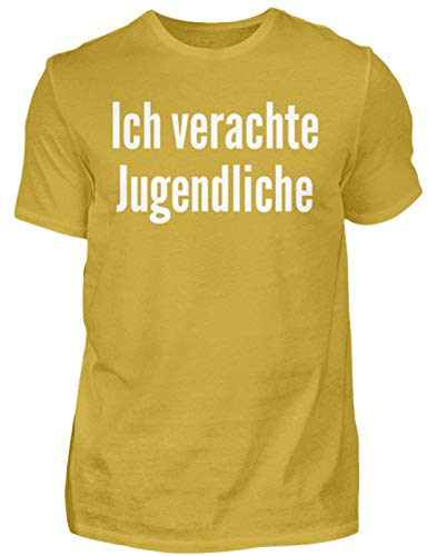 T-Shirt Haut de Gamme pour Homme Jaune XXXL : vêtement mode masculine en coton épais et fluide