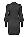ONLY Damen Kleid 15232502 Dark Grey Melange L