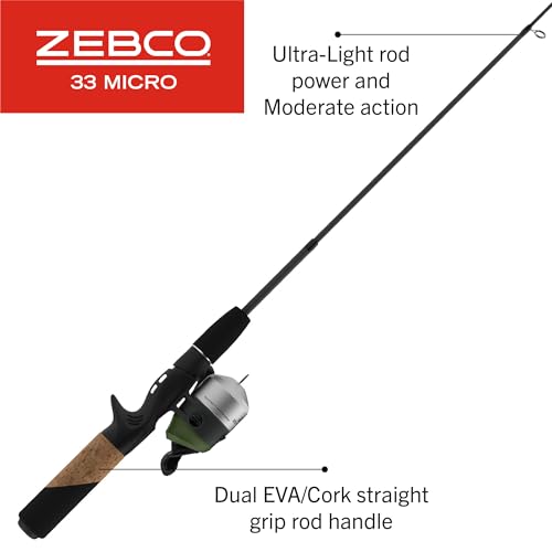 Zebco 33 Micro combo telescópico de pesca para llevar de camping y excursiones 6