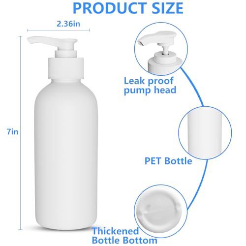 2 Pack 10 Oz (300ml) Pump Bottles Dispenser for Massage Oil, Liquid Soap with Labels2