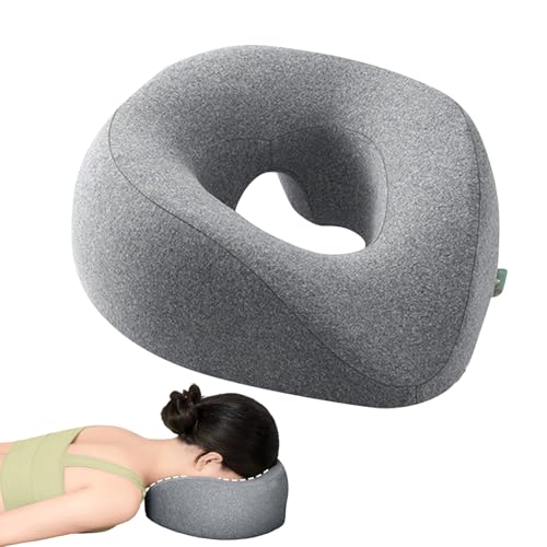 zjhukfmc Almohada de Masaje Facial Inferior – Almohada ergonómica de Espuma viscoelástica con extraíble Antideslizante – Cojín de Masaje para Cabeza con Mesa para Cama, para Dormir Siesta