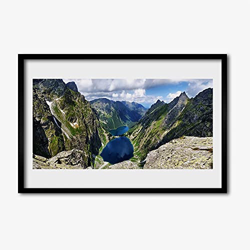 Cadre en mdf photo image montagne 60x40 décoration murale cuisine