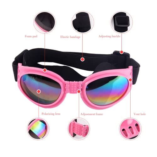 Dog Goggles Pet Sunglasses Adjustable Foldable Eye Wear UV Protection Windproof Polarized Sunglasses for Dogs About Over⦠- Image 6