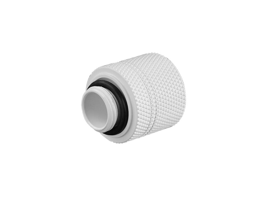 Bitspower G1/4" to 3/8" ID, OD 5/8" OD Compression Fitting for Soft Tubing, CC3 Ultimate, Deluxe White, 4-Pack