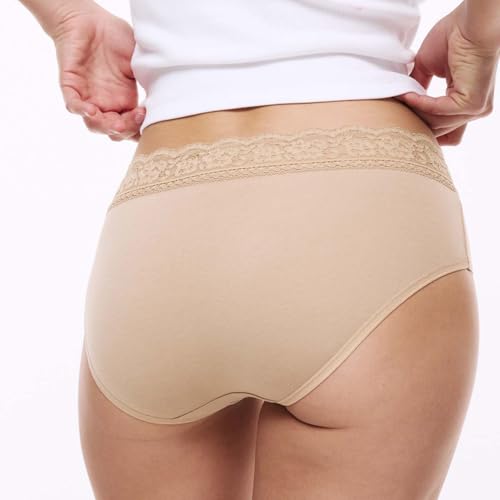 Image of Marks & Spencer Women's 5 Pack Cotton Lycra & Lace High Rise Short