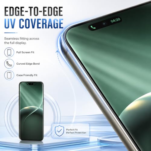 Image of ArmourPro UV Glue Tempered Glass for Tecno Camon 50 Ultra - Curved Screen Protector, 9H Anti Scratch, Edge-to-Edge Coverage, HD Clarity, Smooth Touch