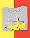 Pokemon T-Shirt for Boys | Kids Girls Pikachu Grey Character Top | r Clothing Merchandise 5-6 Years