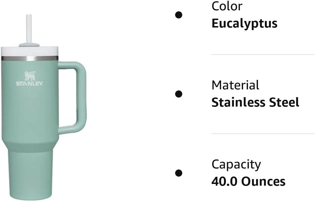 STANLEY Quencher H2.0 FlowState Tumbler 40oz (Eucalyptus) - Image 2