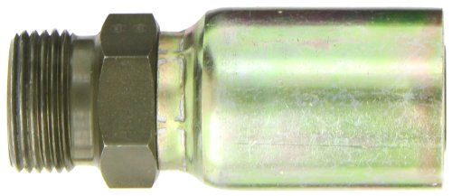 Image of EATON Weatherhead Coll-O-Crimp 16U-P66 British Standard Male Pipe Rigid Fitting, 60 Degree Cone, Low Carbon Steel, 1 inch Hose ID, 1 inch Pipe Size