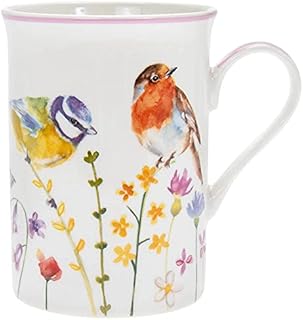 The Leonardo Collection LP94511 Garden Birds Mug, Fine China, Multicolour, Boxed