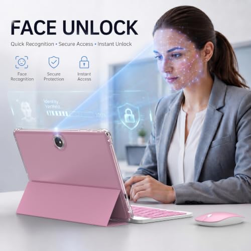 Image of PEICHENG Tablet 11-inch Android 16 with Octa-core Processor, 18GB RAM 128GB ROM, 8000mAh All-Day Battery Life, 1280X800 HD IPS Touchscreen, 5MP+13MP Dual Cameras (Pink)