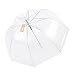 Topwedding Women's Dome Clear Transparent Automatic Rain Umbrella Parasol for Favor