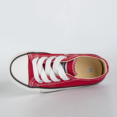 Bravizer Boy And Girls Low Top Sneaker Lace-Up Canvas Kids Toddler Shoes #TOP2