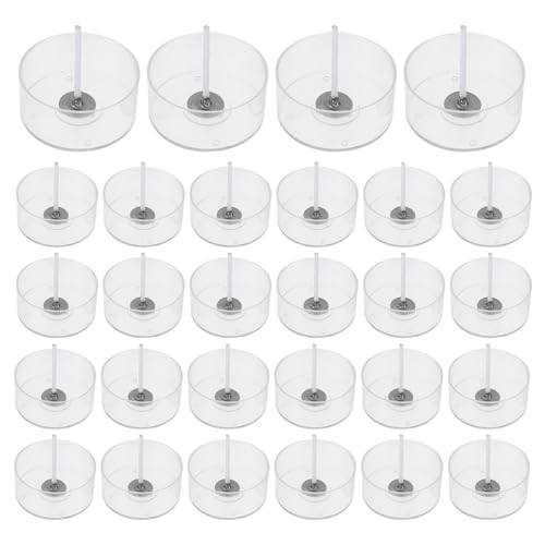 Veemoon Stampi Per Candele Tealight Rotondi in Plastica Di Accessori Per Fabbricazione Di Candele Con Stoppini Per e Per Progetti Creativi e Occasioni Romantiche