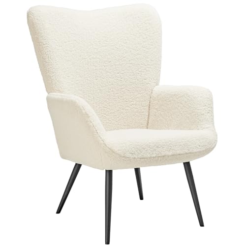 TecTake® Sillón Orejero Estilo Escandinavo, Butaca de Salón con T...