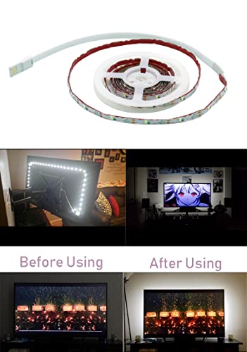 Tira LED con sensor infrarrojo 3.2 ft luz blanca USB 5V miniatura 4