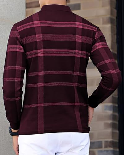 Image of Noble Monk Men's Polo Neck Full Sleeves T-Shirt | Causal Tshirt for Men