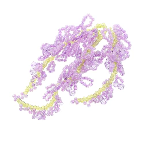 FRCOLOR 藤の花のヘアアクセサリー ツリーの飾り 飾り お花のヘアアクセサリー 甘い髪飾り 女性のヘアアクセサリー 小さなジュエリーバッグ 衣類乾燥機 装飾 紫の,purple ガラスビーズ