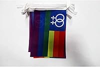 Vista 128 de Guatemala 19.7 ft BUNTING Flag 20 banderas 9'' x 6'' - Banderas de cuerda guatemalteca 5.9 x 8.3 in - AZ FLAG