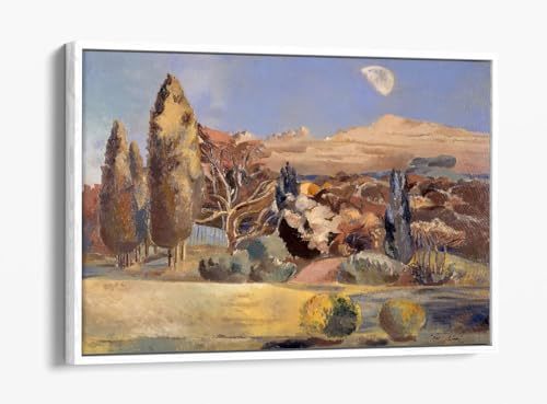 Toile paysage premier quartier de la lune 1943 Paul Nash cadre flottant blanc pour salon