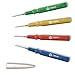 Thomas 3300 4 Piece Micro Spatula Set with Flat End, 60mm Overall Length, Stainless Steel Blade