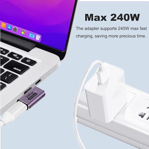 2 Adaptadores USB C en ángulo de 90 grados miniatura 6