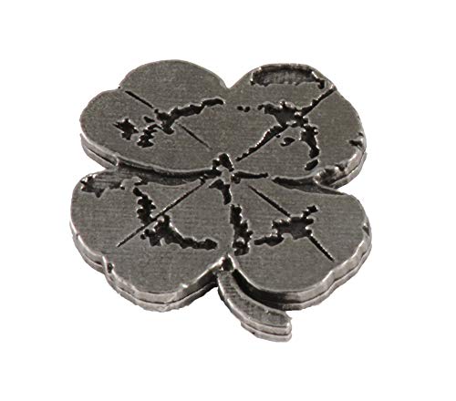 Antique Pewter Four Leaf Clover Pin A1034
