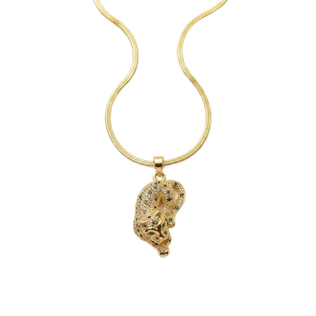 Fierce Tiger Pendant with Gold Chain for Women & Men | 24K Gold Tone Plated | Statement Fashion Jewellery-image-23