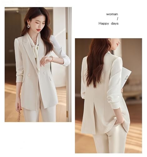 2 Piece Women Sleeveless Career Suit Formal Wear Women Vest Office Summer Ladies Suit Set 5