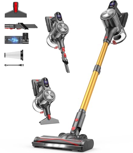 Image of Natrogix Cordless Vacuum Cleaner, Stick Vacuum Cordless Lightweight, 45Mins Runtime, 3 Suction Modes, Smart Display, Wall-Mounted Charging, Vacuum Cleaners for Home Pet Hair, Carpet, Hardwood Floor