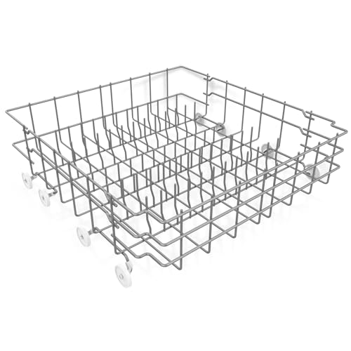 Upgraded 808602302 Dishwasher Rack Replacement Compatible with Frigidaire Lower Rack Replacement 5304535252 808602303 Kenmore Frigidaire Dishwasher Racks Part LFBD2409LF3C FDB1050REC4 Bottom Rack