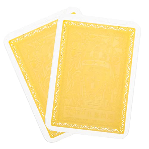 FOYTOKI Deity Bronze Cards 2pcs Chinese Auspicious Cards for Protection and Wealth