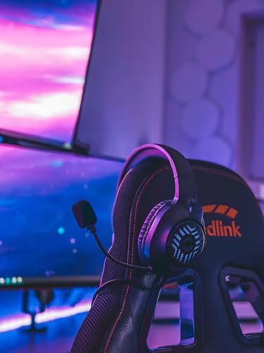 Tyron RGB Cuffie gaming cablate - cuffie da gioco con microfono, con LED RGB, jack audio 3,5 mm, Driver 50mm, per PC, PS4, PS5, Xbox, Switch, con adattatore Y, nero - Cuffia gaming - Immagine 8
