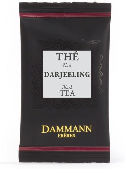 Darjeeling Supérieur G.F.O.P. Black Tea, from India, Box of 24 Enveloped Cristal® Teabags, Dammann Frères