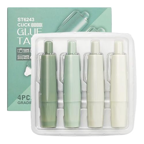 Rodillo de cinta adhesiva de doble cara, 4 unidades, dispensador de cinta retráctil, juego de botones a presión con degradado para materiales de scrapbook, manualidades, tarjetas, fotos y diarios