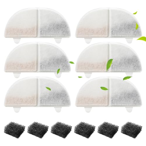 MyfatBOSS Filtro per fontana per gatti, 6 pezzi, WF20 CF20