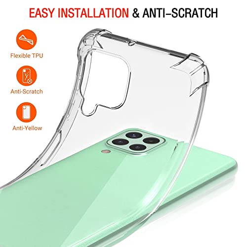 Image of Lustree Back Cover Transparent Case Compatible with Samsung Galaxy M32 4G | Clear + TPU Case with 4 Corner Air Cushion Protection & Camera Protection | Slim& Stylus Cover