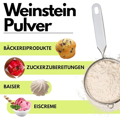 Foto von Weinstein Backpulver 1000 Gr - Cream of tartar - Kaliumtartrat