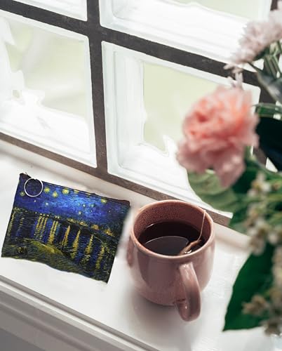 Vincent Van Gogh Vinyl Wallet Coin Purse (Starry Night over the Rhone)4