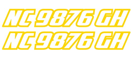 Custom Boat Or Pwc Registration Hull Id Decal Sticker Set Of 2 #TOP5