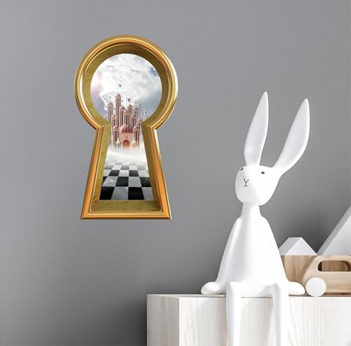 Vinilo decorativo Gold Keyhole para pared 16 pulgadas miniatura 3